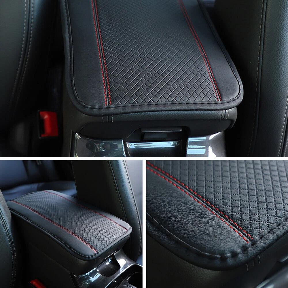 Car Leather Cushion Mat Armrest Cover Pad Center Console Box Protector 32*19cm - Image 6