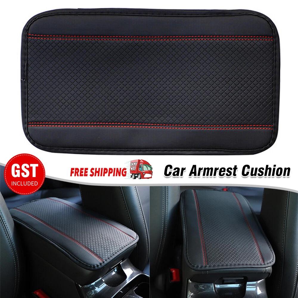 Car Leather Cushion Mat Armrest Cover Pad Center Console Box Protector 32*19cm