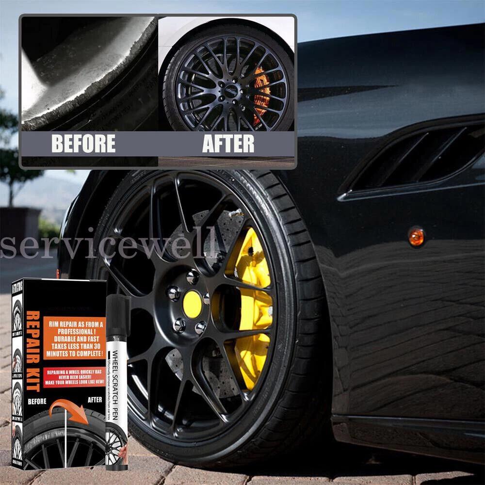 Car Wheel Repair-Kit Surface Touch-Up Scratch Fix Paint Pen Black Universal New - Image 7