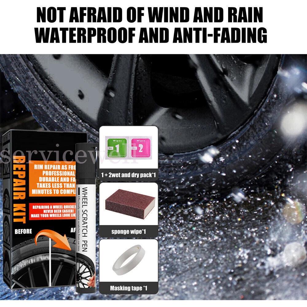 Car Wheel Repair-Kit Surface Touch-Up Scratch Fix Paint Pen Black Universal New - Image 3