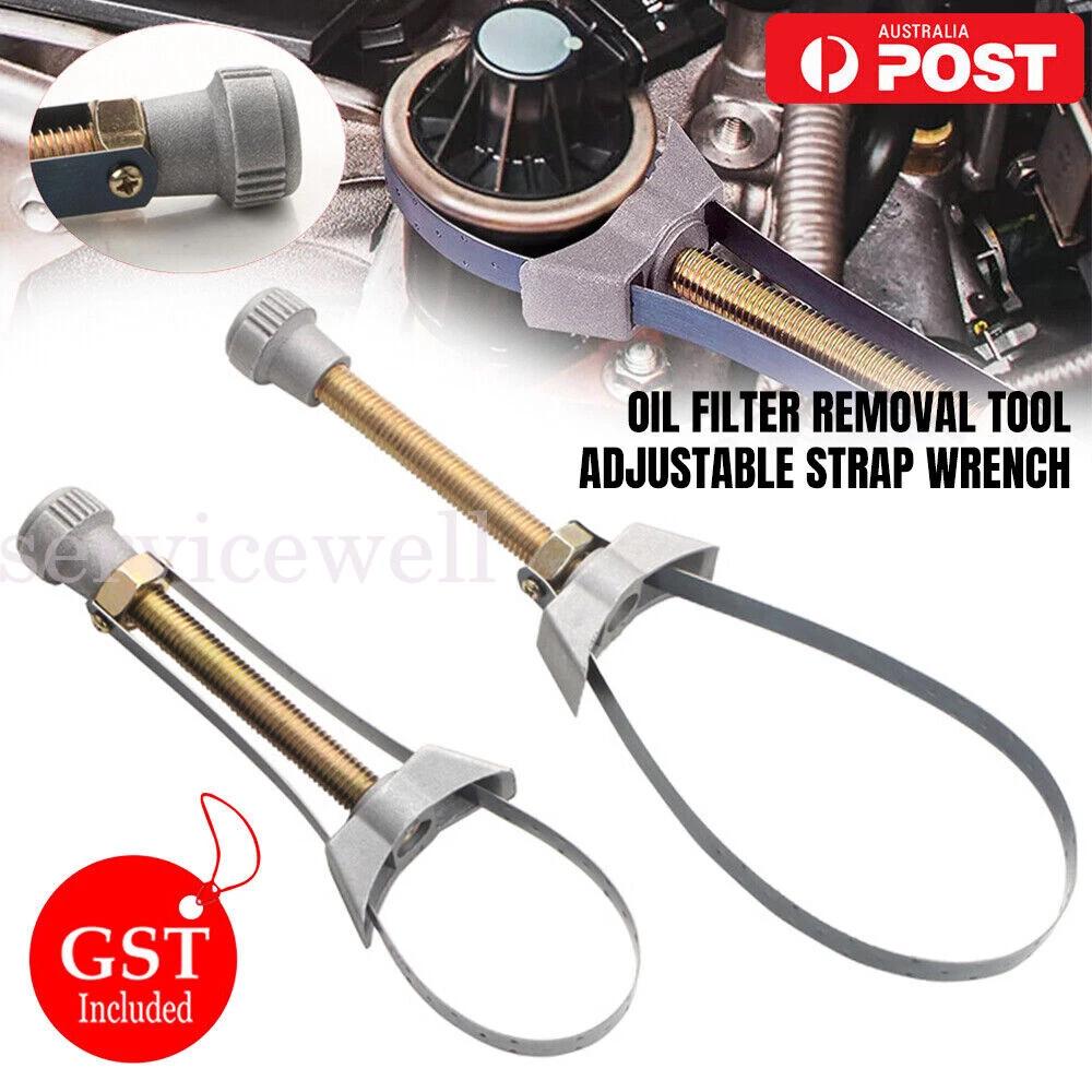 Car Wrench Adjustable Strap Wrench Aluminium Oil Filter Removal Tool 60-120mm AU