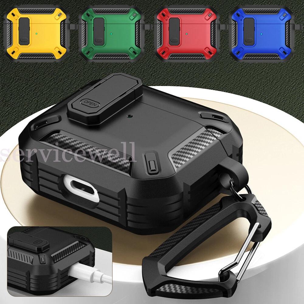 Case Lock Clip Hard Shell Full Protective Shockproof For Apple AirPods Pro 1 2 3