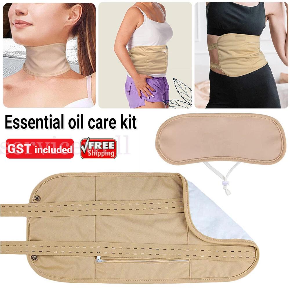 Castor Oil Pack Kit Compress Wrap Belt for Inflammation Toxin Remover Reusable