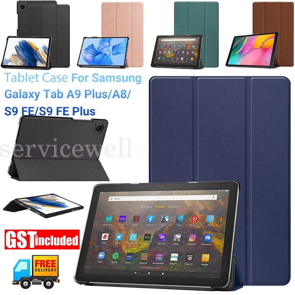 Classic Leather Stand Smart Case Cover For Samsung Galaxy Tab A9 + A8 S9 FE +