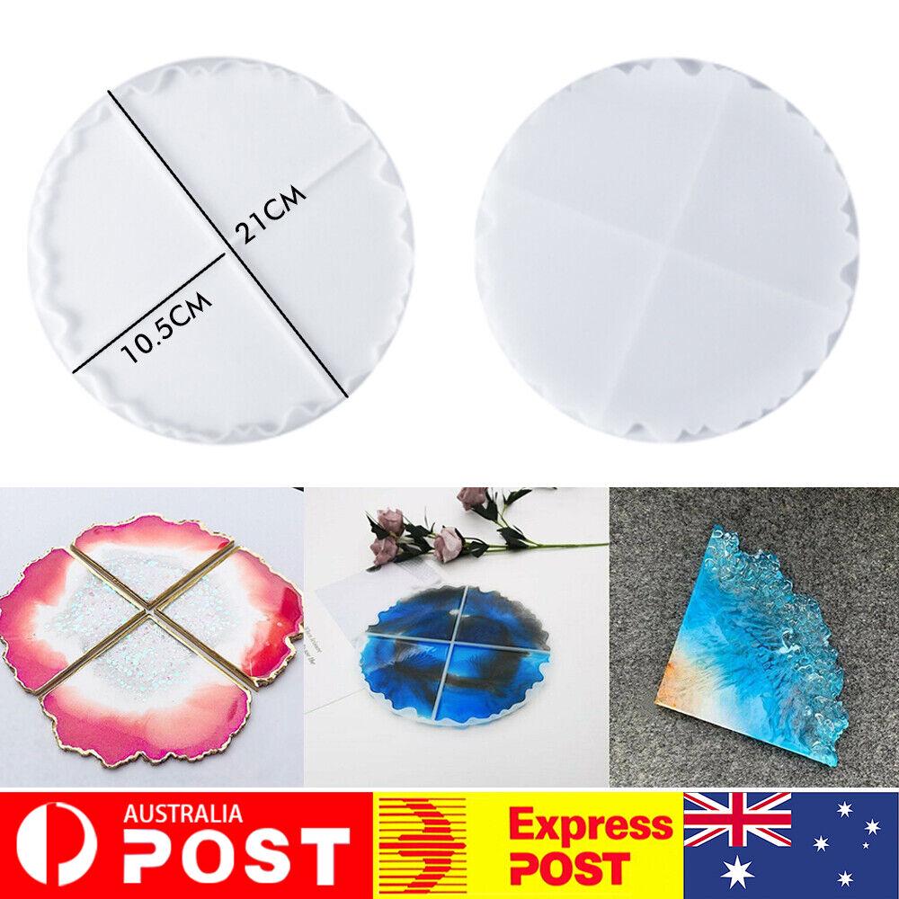 Coaster Resin Casting Mould Epoxy Mold Silicone Craft DIY Jewelry Agate Making