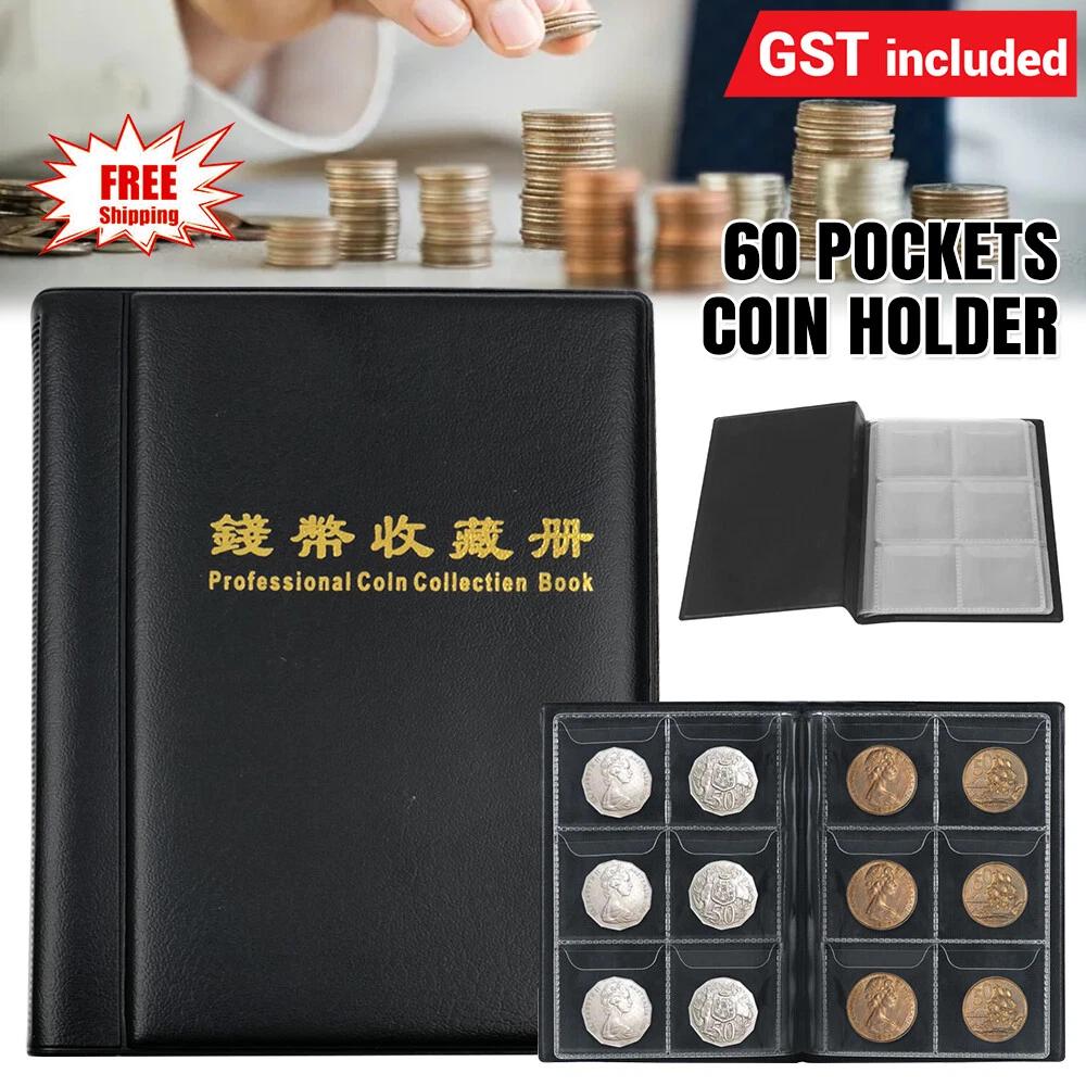 Coin Banknote Album Holder Storage Collection Collecting Stock Pocket Penny Book