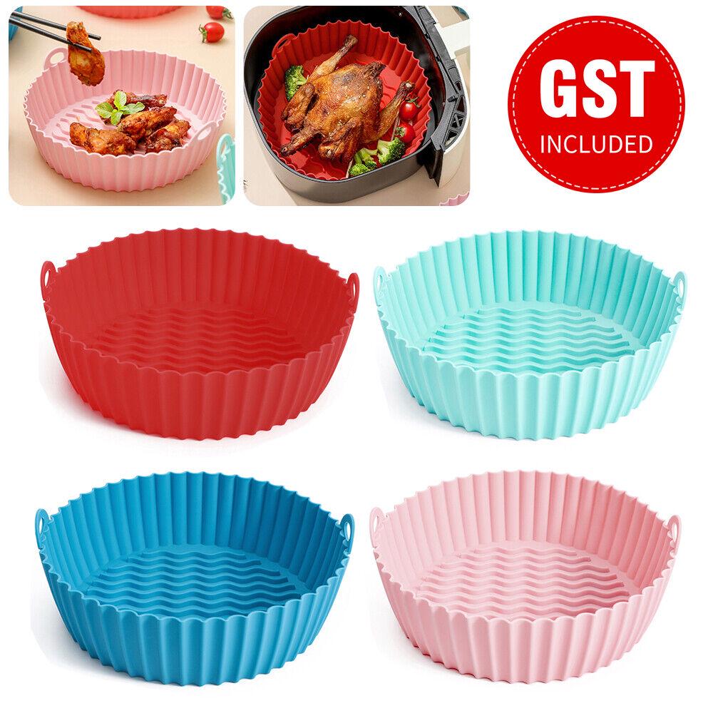 Collapsible Baking Tray Air Fryer Silicone Pot Basket Liner Reusable Insert Dish