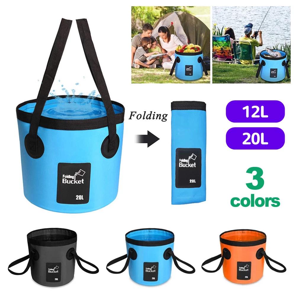 Collapsible Bucket Foldable Water Container Portable for Camping Fishing Hiking