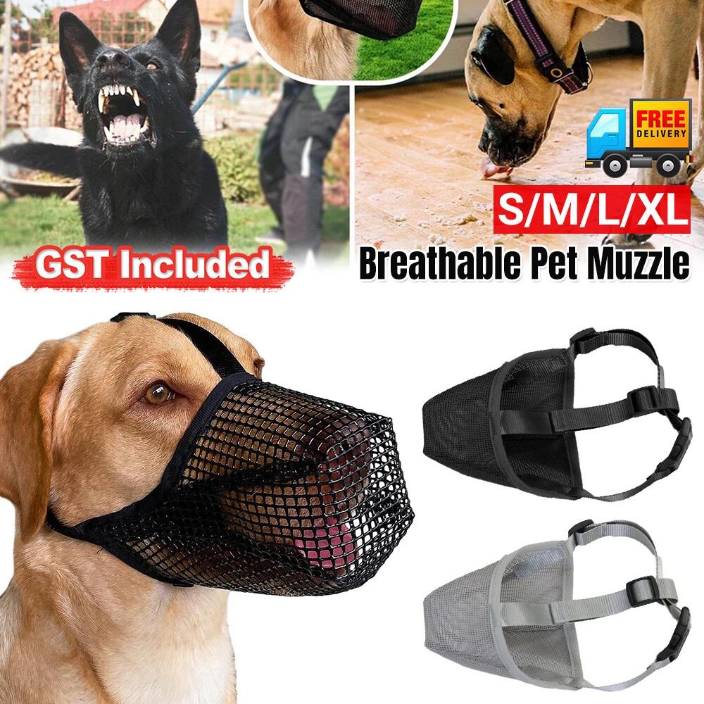 Comfortable Pet Muzzle for Anti-Biting Chewing Licking Dog Muzzle Breathable AU