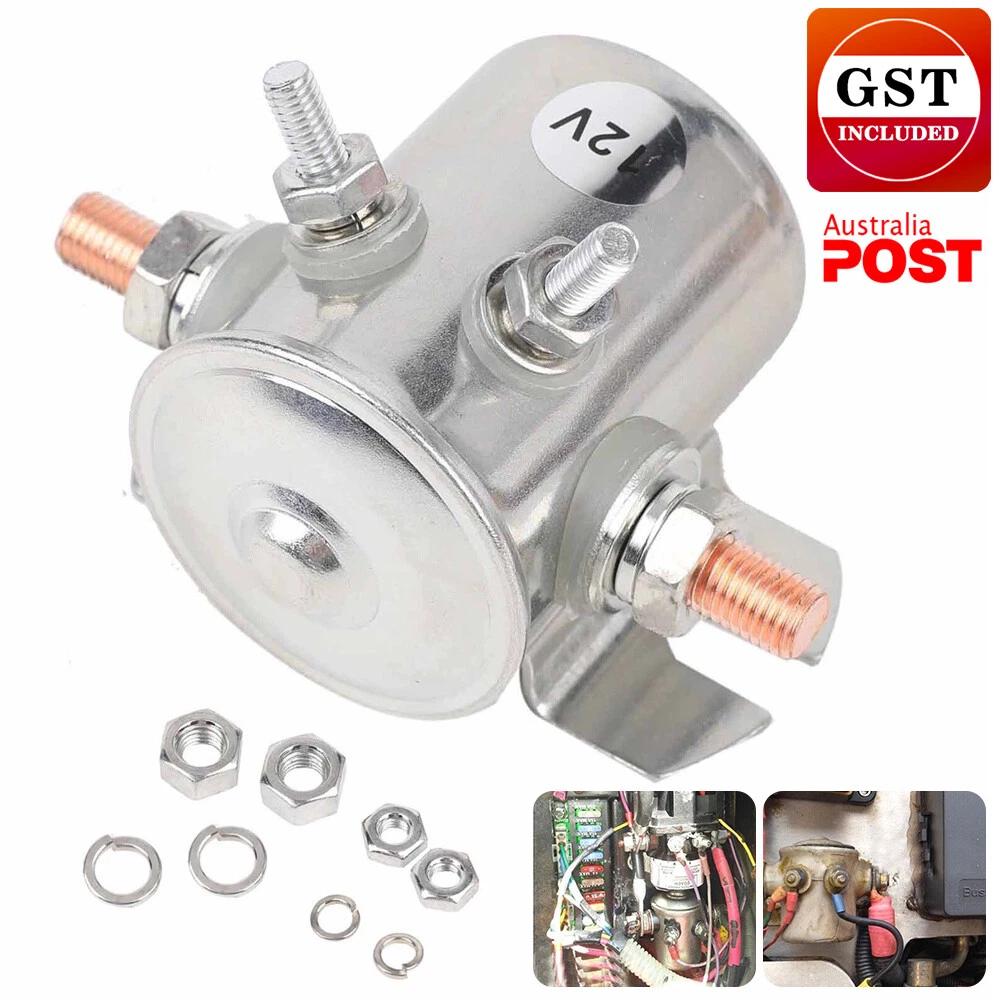 Continuous Solenoid Relay DUAL BATTERIES Heavy Duty Winch For Golf Marine 200A