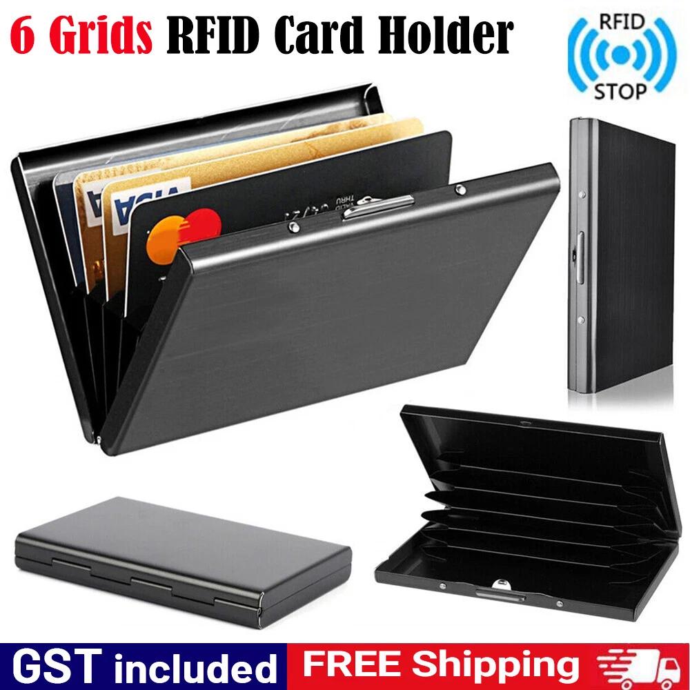 Credit Card Wallet RFID Blocking Stainless Business Card Holder Case Protector