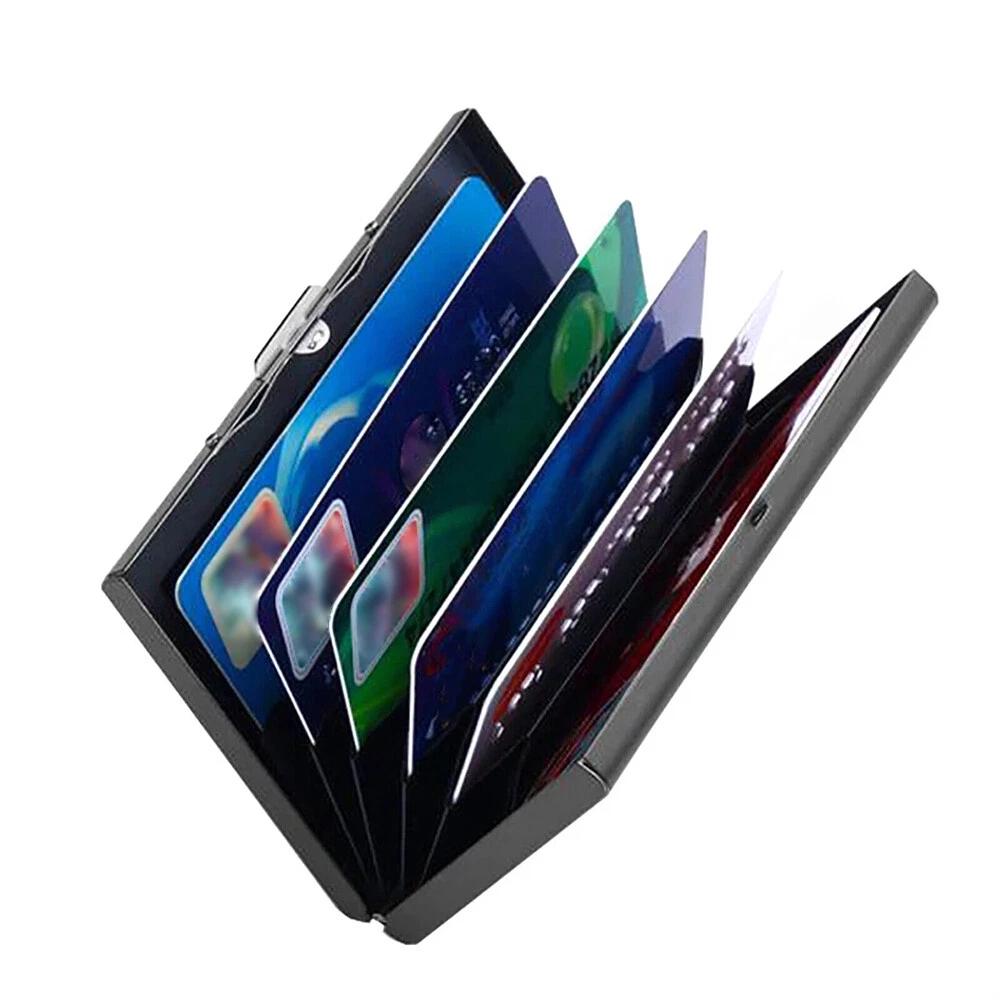 Credit Card Wallet RFID Blocking Stainless Business Card Holder Case Protector - Image 7