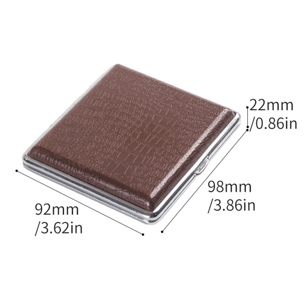 Crocodile Pattern Cigarette Case Steel Slim Pouch Tobacco Holder Wallet - Image 2