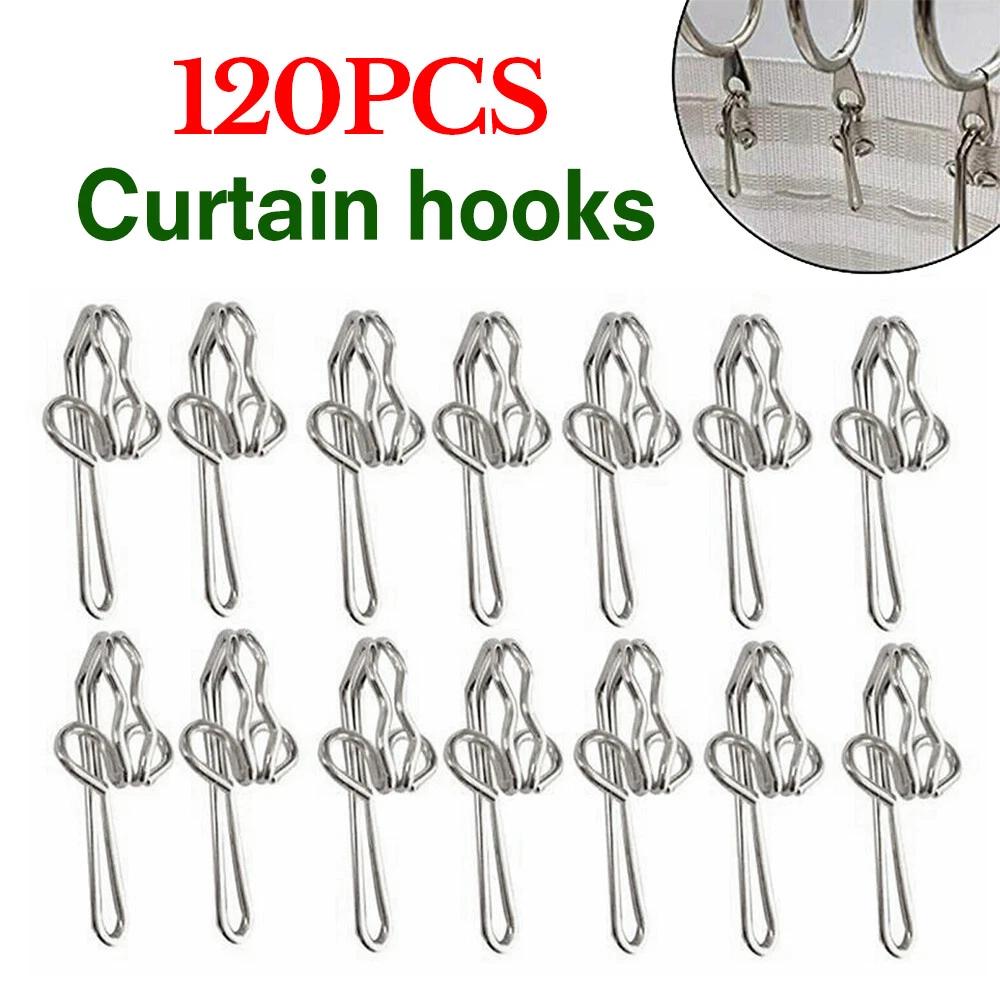 Curtain Gathering Hook 28mm Pencil Pleat Small Gather Metal Gather Hooks 120pcs - Image 2