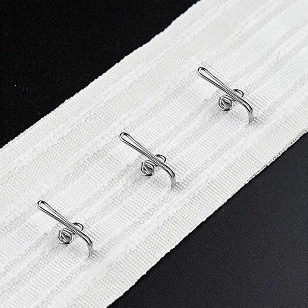 Curtain Gathering Hook 28mm Pencil Pleat Small Gather Metal Gather Hooks 120pcs - Image 6