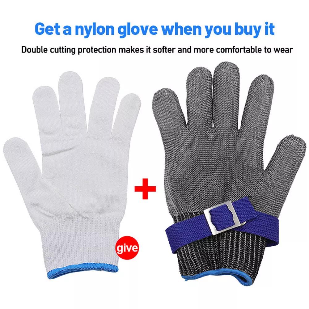 Cut Proof Stab Resistant Glove Stainless Steel Metal Mesh Butcher Safety Gloves - Image 6