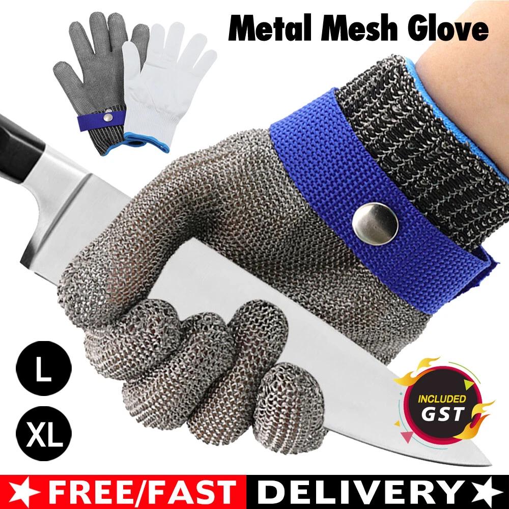 Cut Proof Stab Resistant Glove Stainless Steel Metal Mesh Butcher Safety Gloves