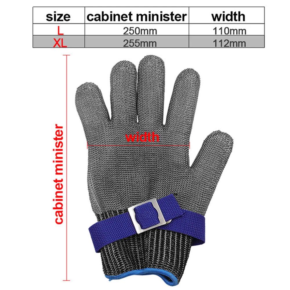 Cut Proof Stab Resistant Glove Stainless Steel Metal Mesh Butcher Safety Gloves - Image 3