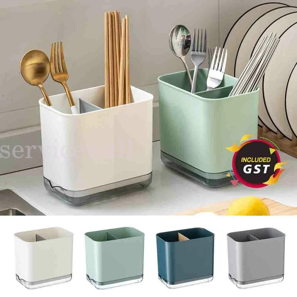 Cutlery Drainer Basket Multifunctional Storage Holder Box Spoon Drain Rack AUS