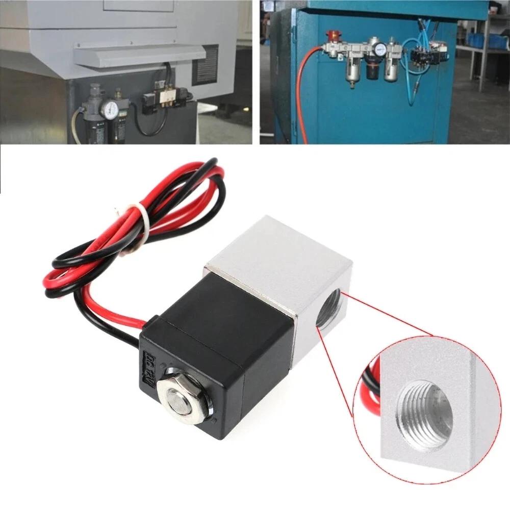 DC 12V 1/4  2 Way Electric Solenoid Air Valve Gas Water Fuel Normally Closed AU - Image 2