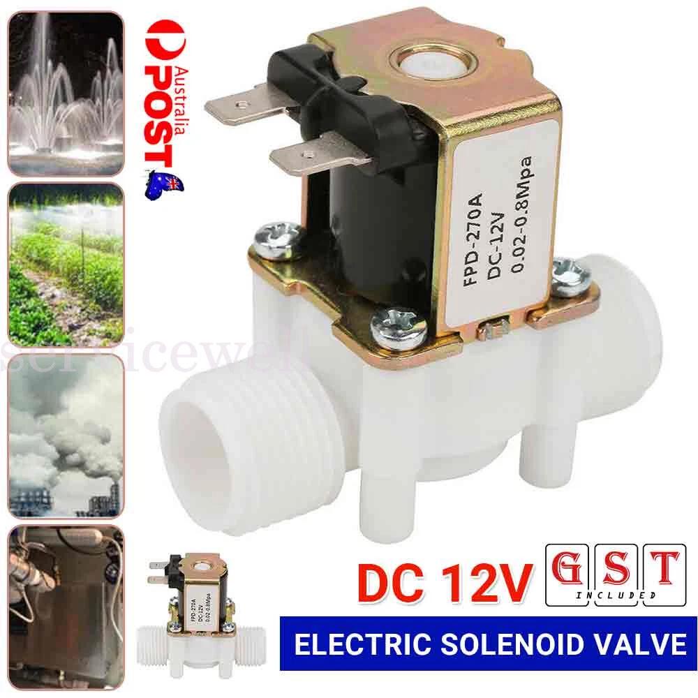 DC 12V Electric Solenoid Valve Water Air Outside 1/2  Normally Closed N/C