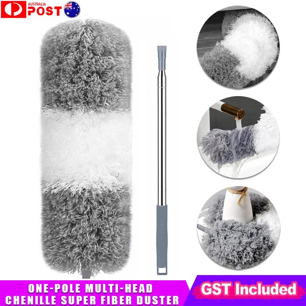 DUSTER EXTENDABLE MICROFIBRE TELESCOPE STAINLES STEAL POLE LONG CLEANING Duster