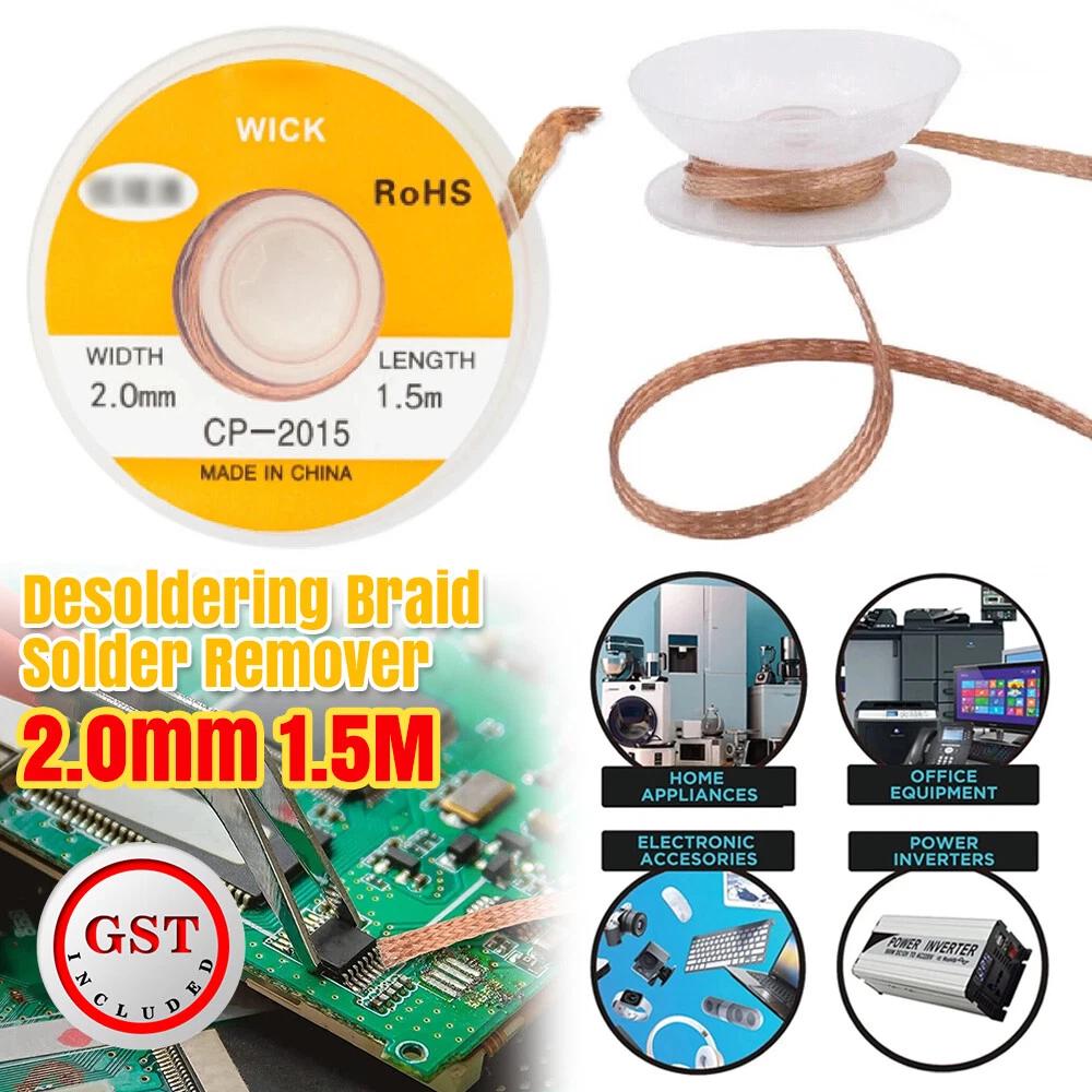 Desoldering Braid Solder Wick Soldering Sucker Remover Tool Copper Spool Wire AU
