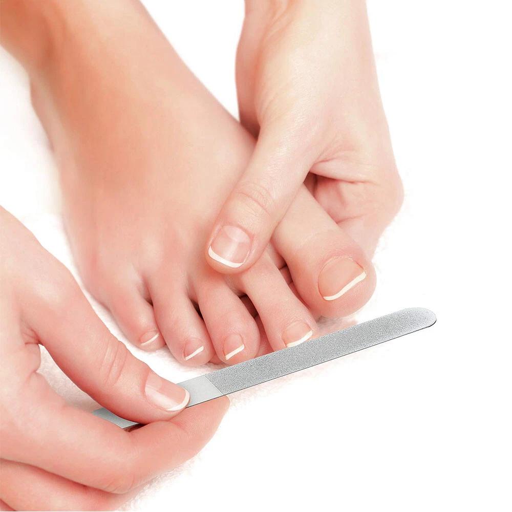 Diamond Deb Double Side Steel Nail Sanding File Buffer Washable Manicure Tool - Image 2