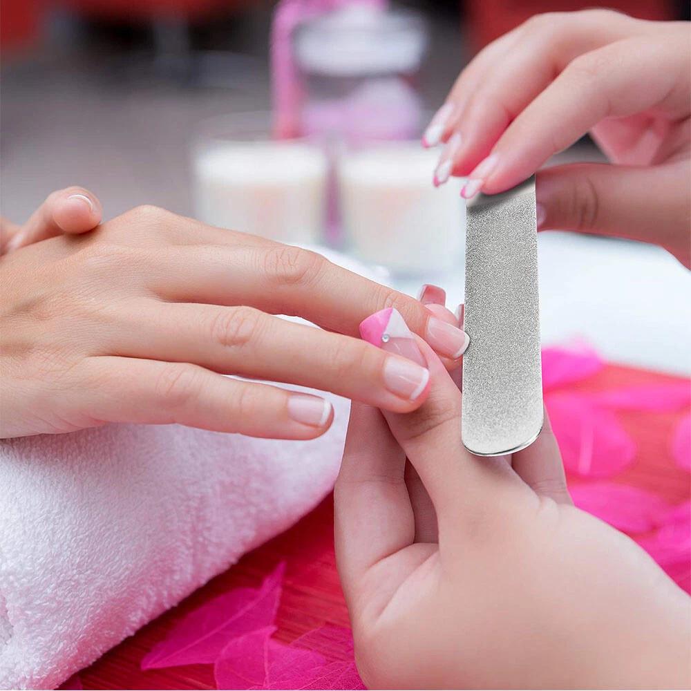 Diamond Deb Double Side Steel Nail Sanding File Buffer Washable Manicure Tool - Image 4