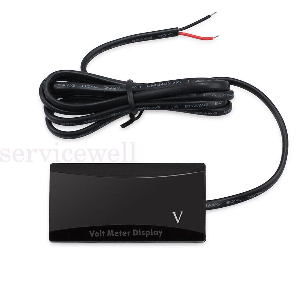 Digital LED Display Voltmeter Voltage Gauge Panel Meter 12V For Car Motorcycle - Image 7