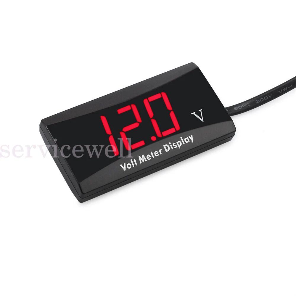 Digital LED Display Voltmeter Voltage Gauge Panel Meter 12V For Car Motorcycle - Image 4