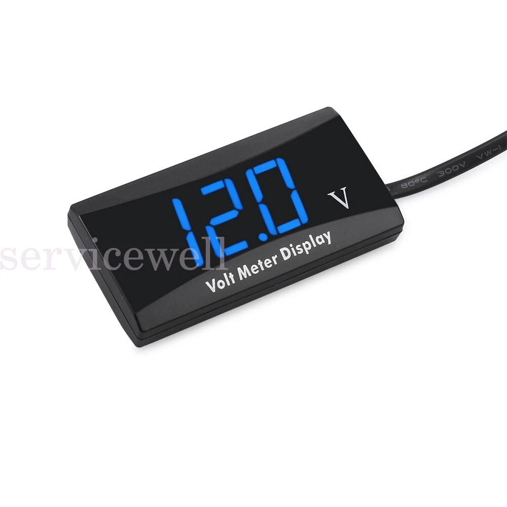 Digital LED Display Voltmeter Voltage Gauge Panel Meter 12V For Car Motorcycle - Image 5