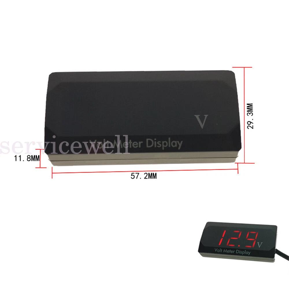 Digital LED Display Voltmeter Voltage Gauge Panel Meter 12V For Car Motorcycle - Image 2