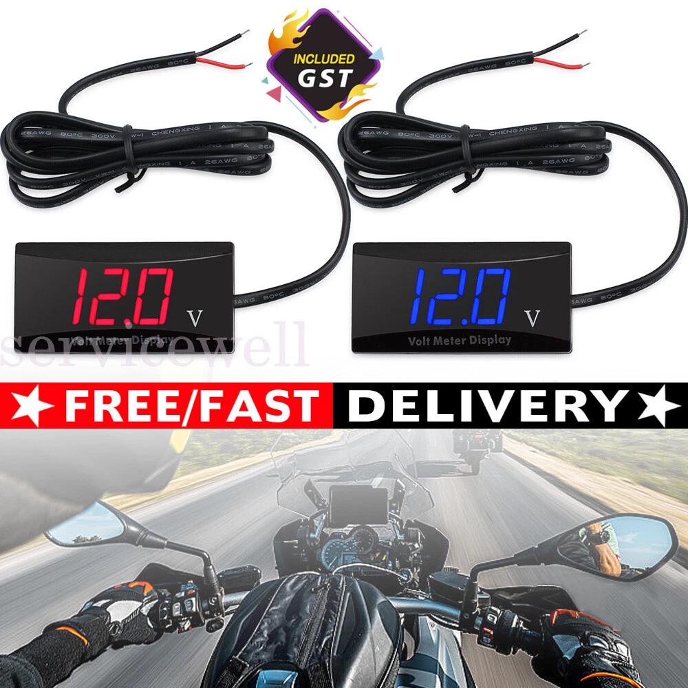Digital LED Display Voltmeter Voltage Gauge Panel Meter 12V For Car Motorcycle