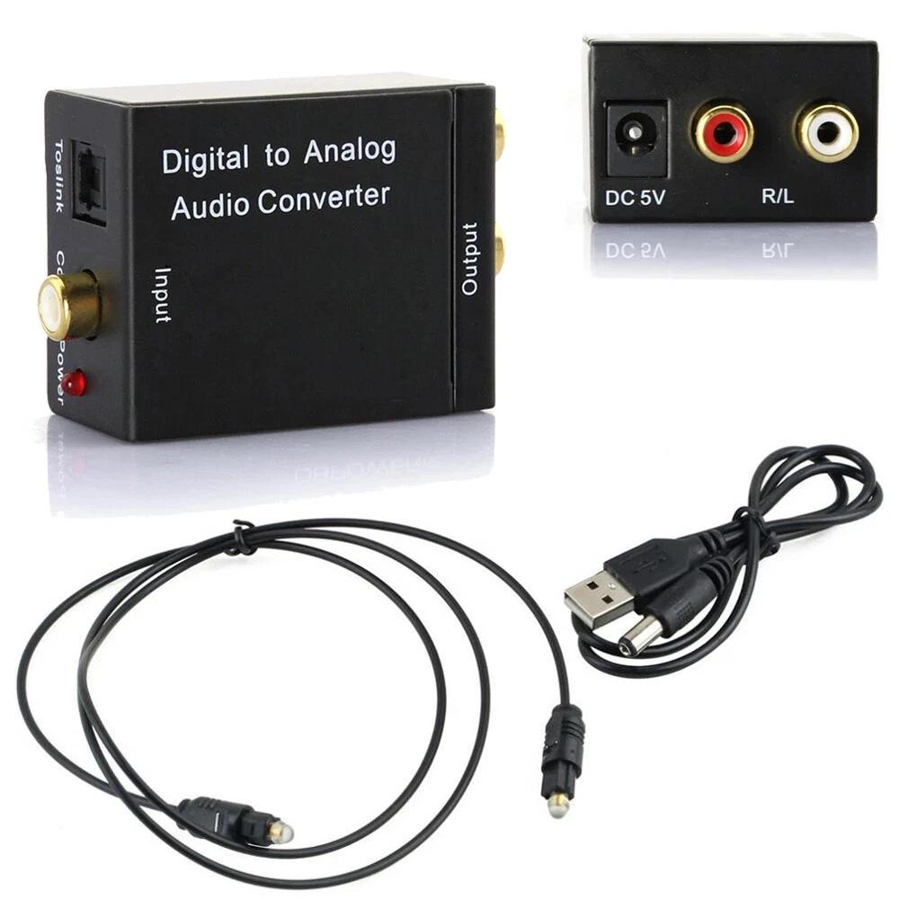 Digital to Analog Converter Optical Coax Toslink RCA L/R Audio Stereo Adapter - Image 3
