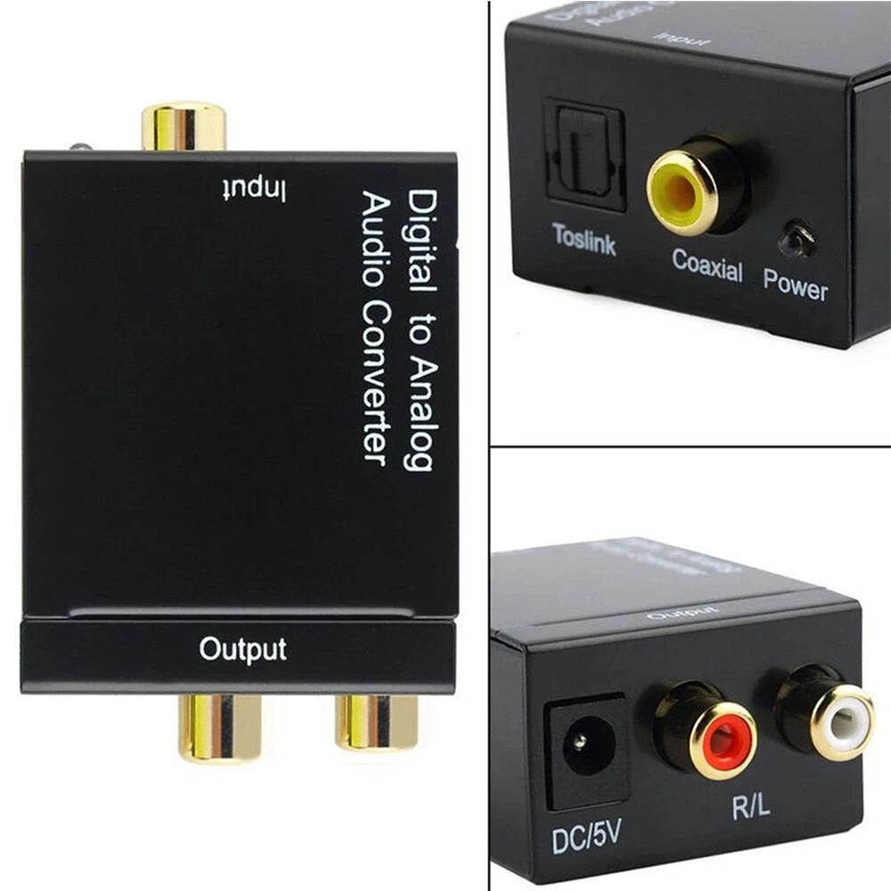 Digital to Analog Converter Optical Coax Toslink RCA L/R Audio Stereo Adapter - Image 2