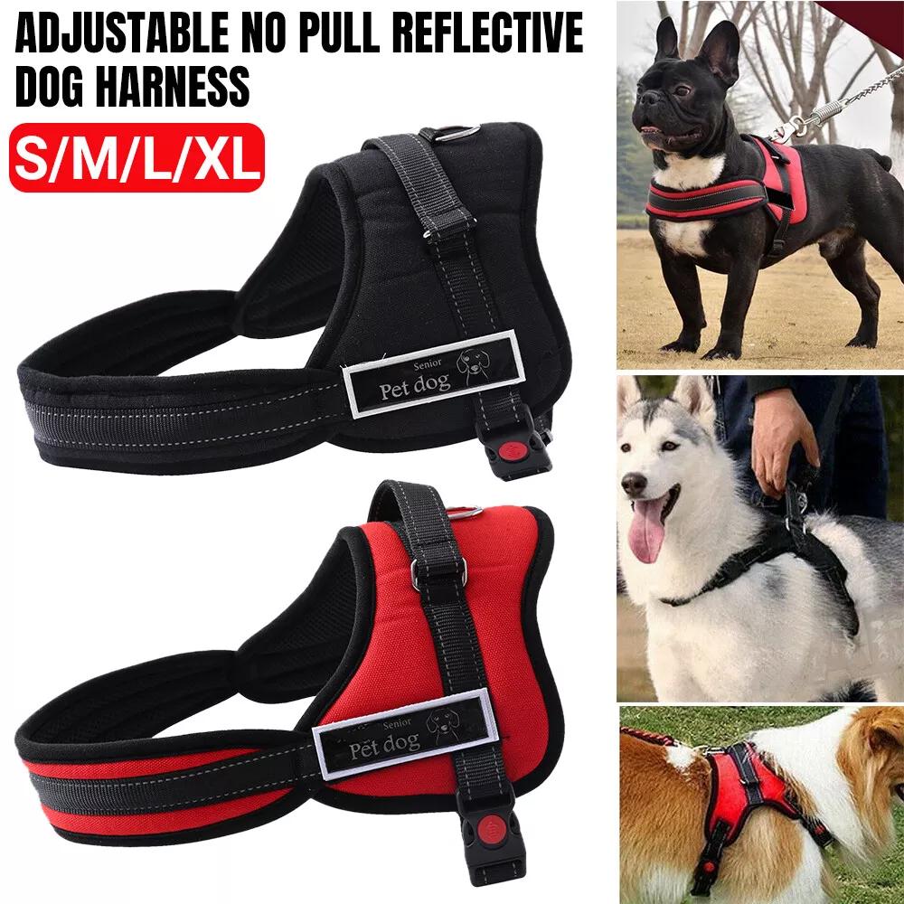 Dog Harness Adjustable Oxford Pet Soft Vest with Dog Harness No Pull Au