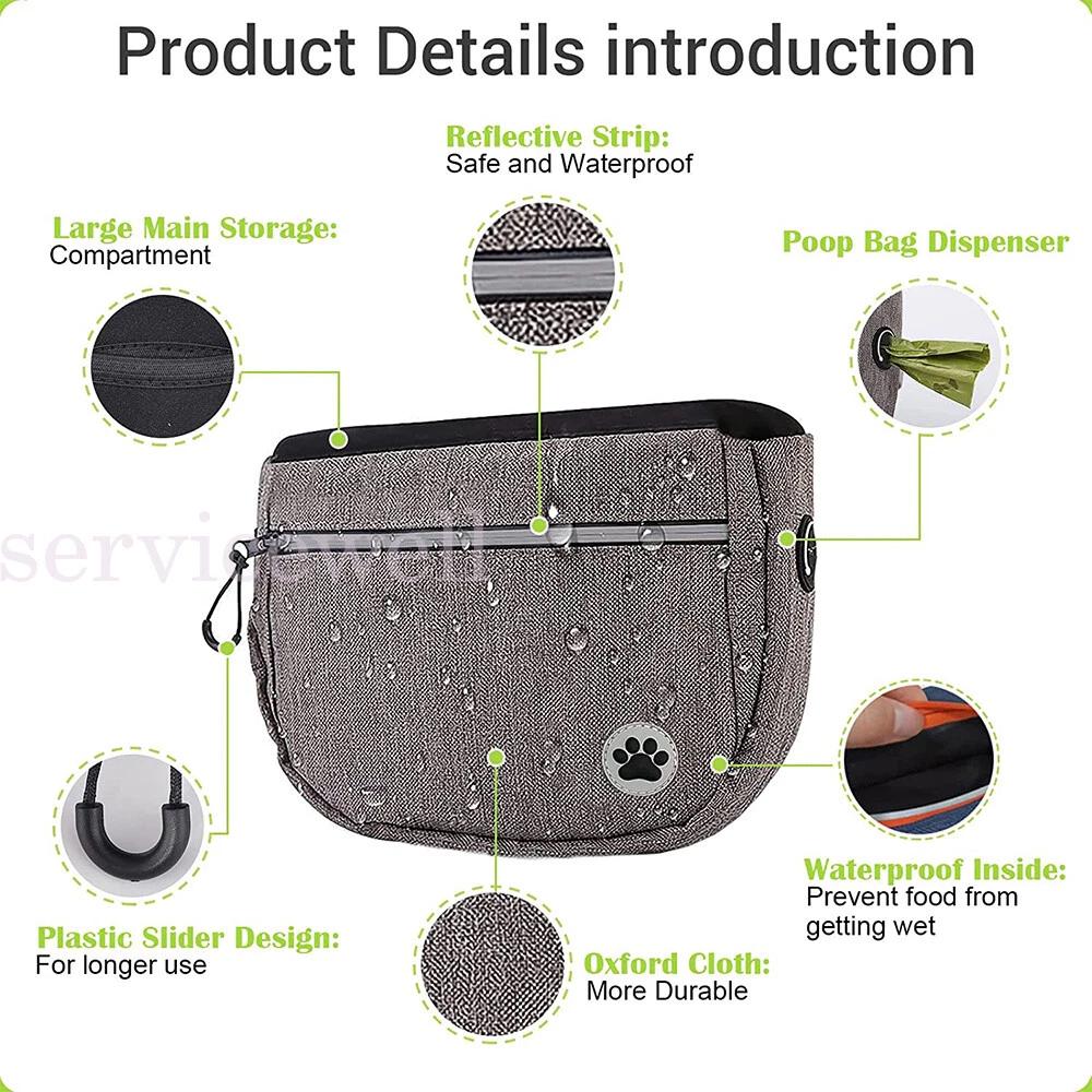 Dog Training Bag Dog Treat Pouch Pet Waste Bag Dispenser Dog Poop Bag Holders AU - Image 5