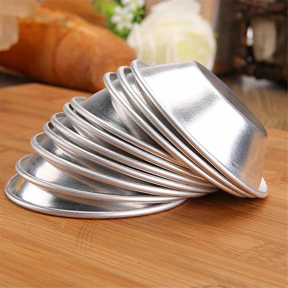 Egg Tart Mould Cake Tins Set Cups Circular Pie Mold Plate Baking Non-Stick Up30x - Image 3