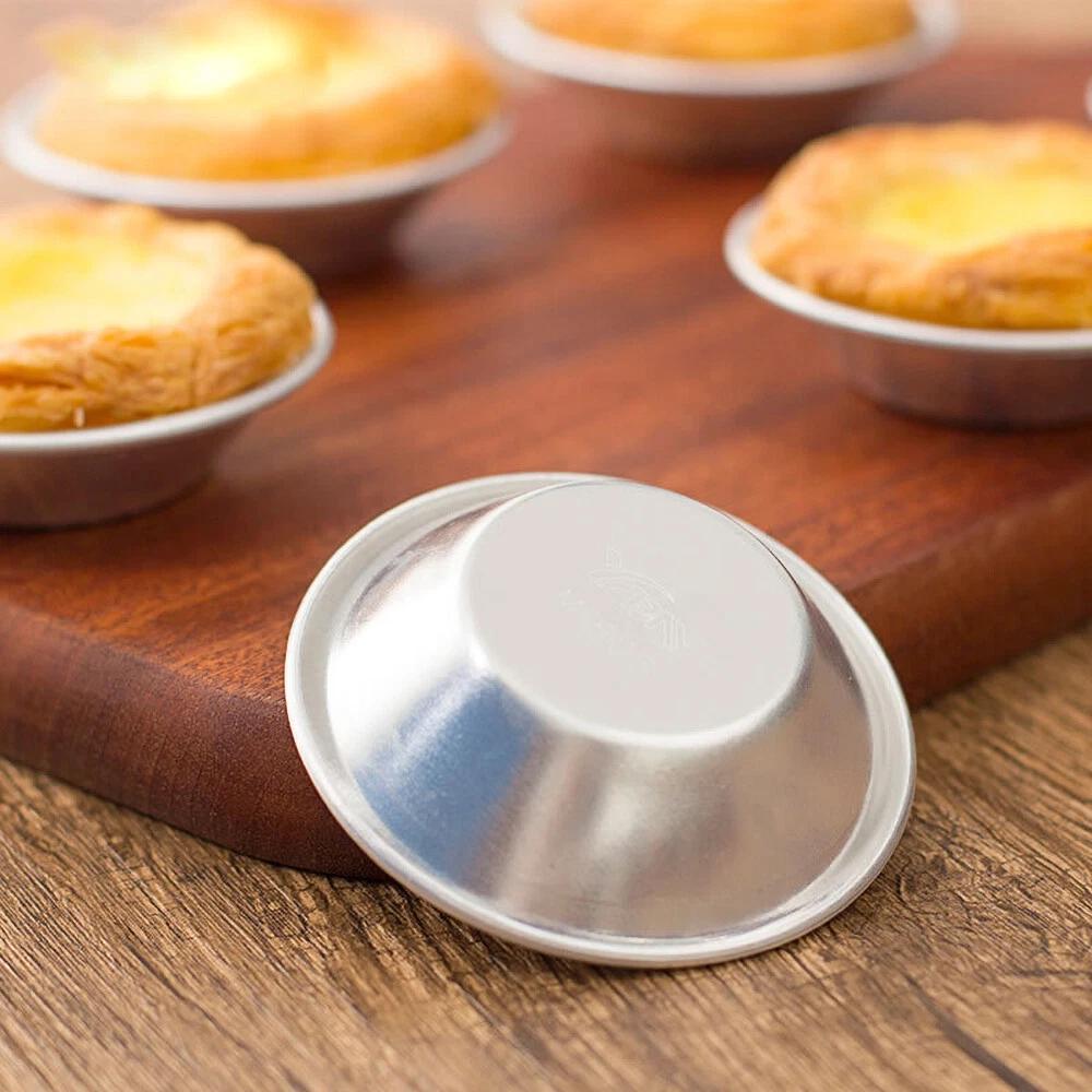Egg Tart Mould Cake Tins Set Cups Circular Pie Mold Plate Baking Non-Stick Up30x - Image 6