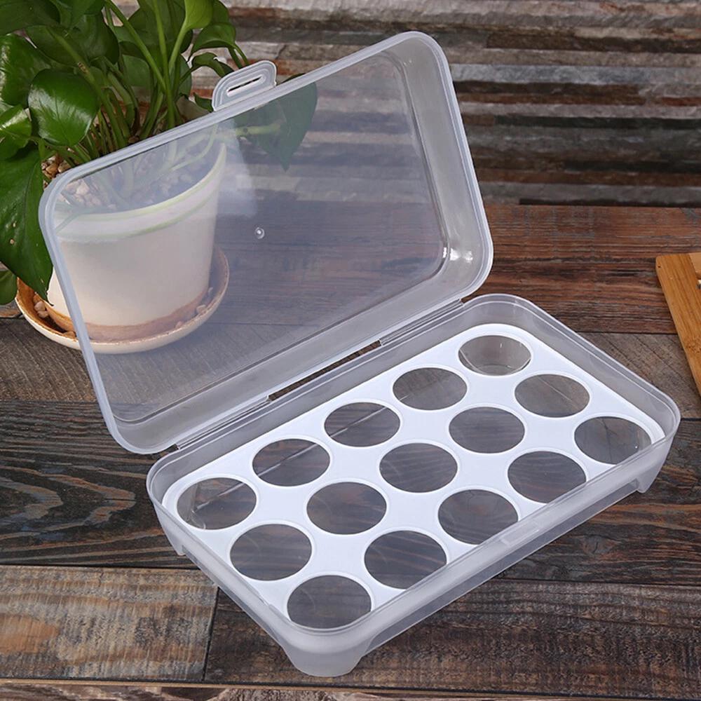 Egg Tray Holder Home Storage Box Kitchen Fridge Crisper Container Organizer - Image 7