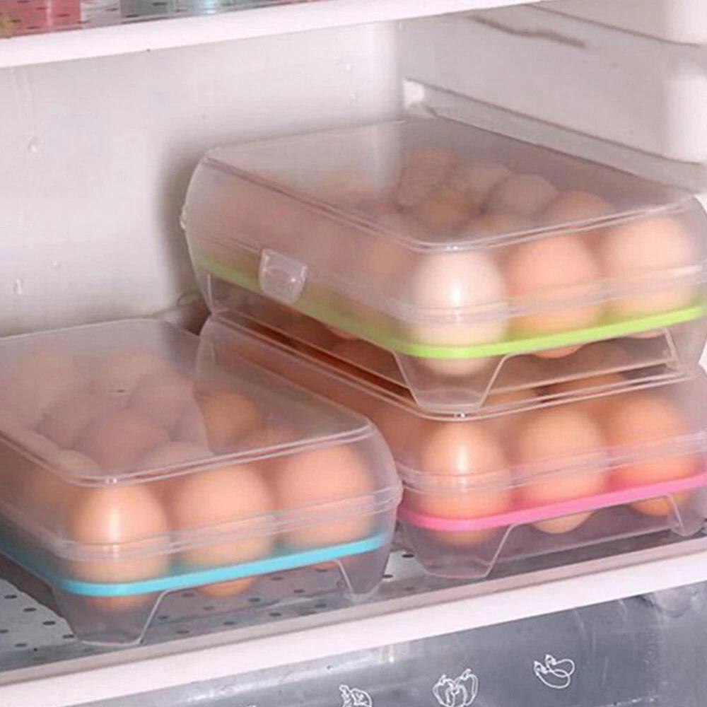 Egg Tray Holder Home Storage Box Kitchen Fridge Crisper Container Organizer - Image 4