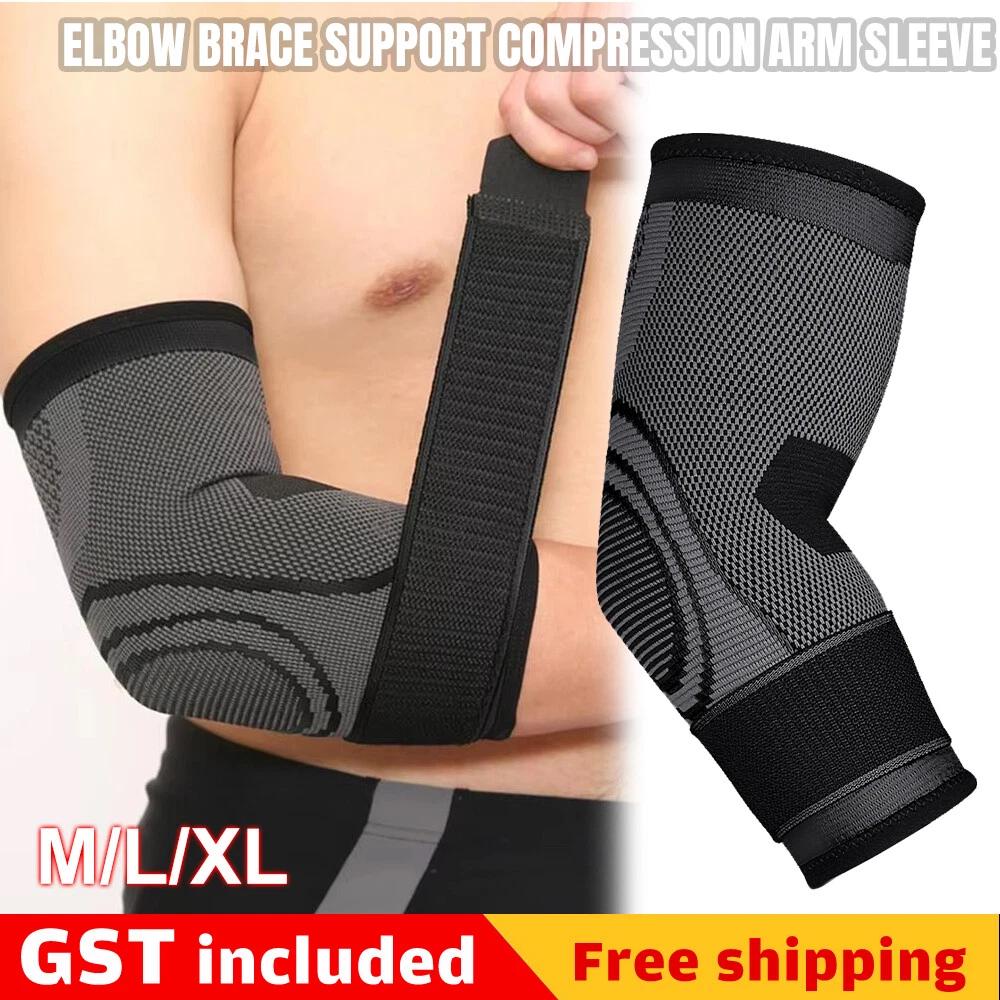 Elbow Brace Support Compression Arm Sleeve Sport Tennis Gym Joint Pain Relief AU