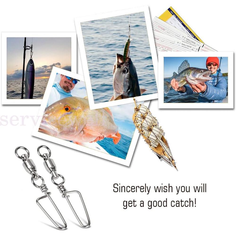 Fishing Swivels Ball Bearing Coastlock Snap Stainless Steel Trolling Connector - Image 4