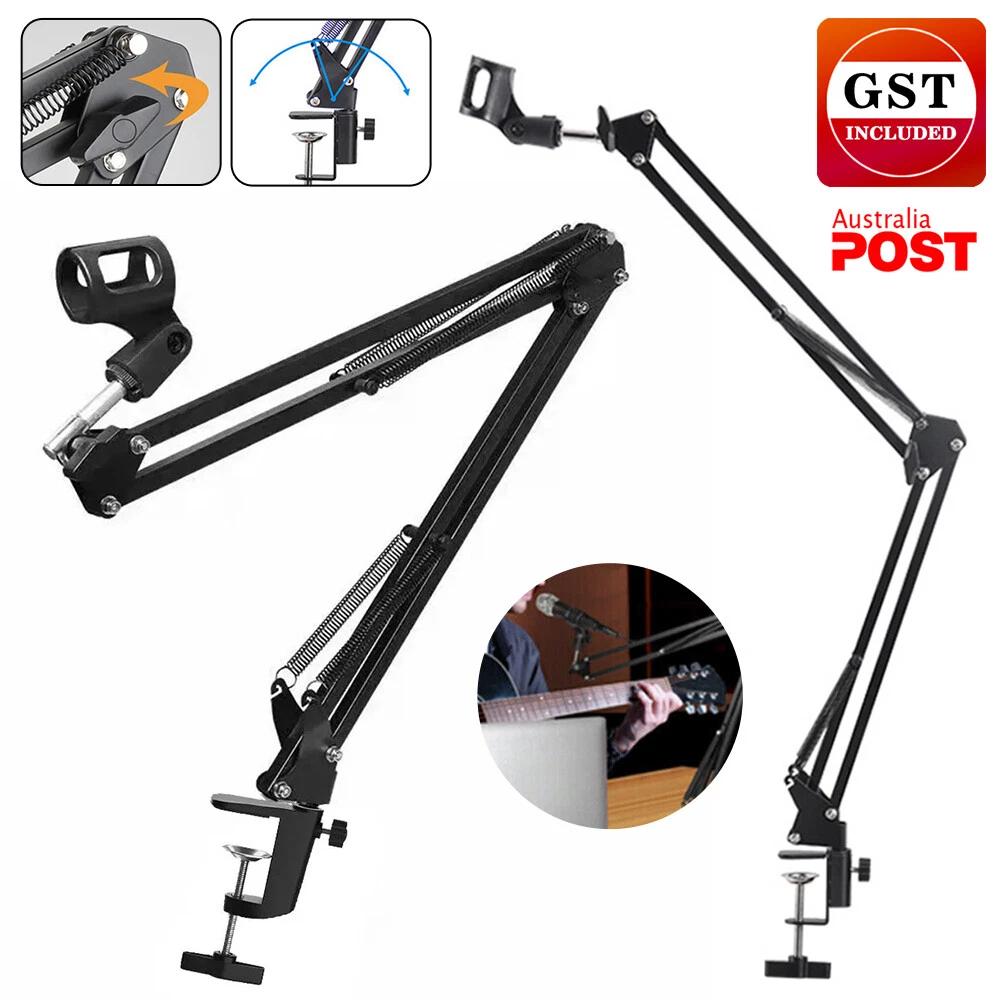 Flexible Studio Desk Mount Pro Mic Microphone Suspension Boom Scissor Arm Stand