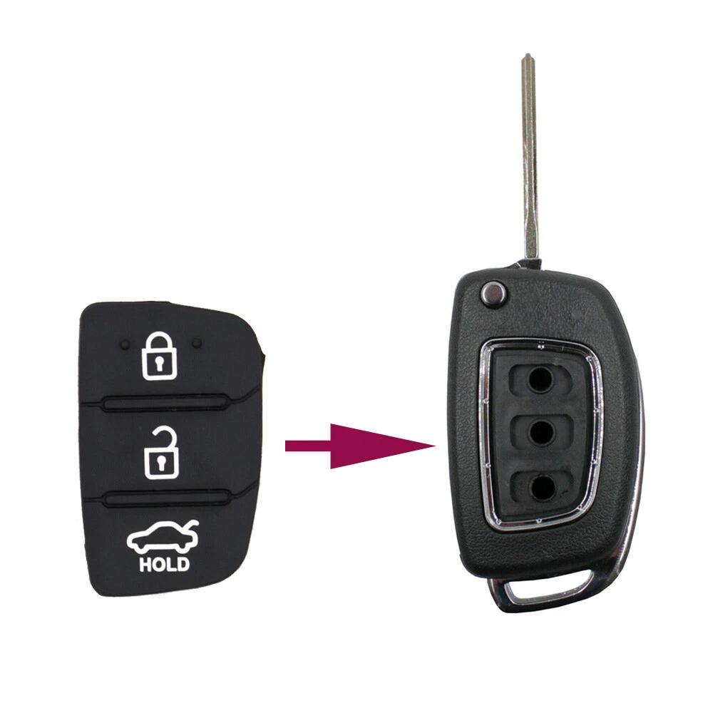 Flip Key Replacement Rubber Keypad For Hyundai Santa Fe iX i20 i30 i40 NEW - Image 7