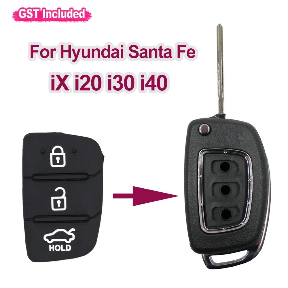 Flip Key Replacement Rubber Keypad For Hyundai Santa Fe iX i20 i30 i40 NEW