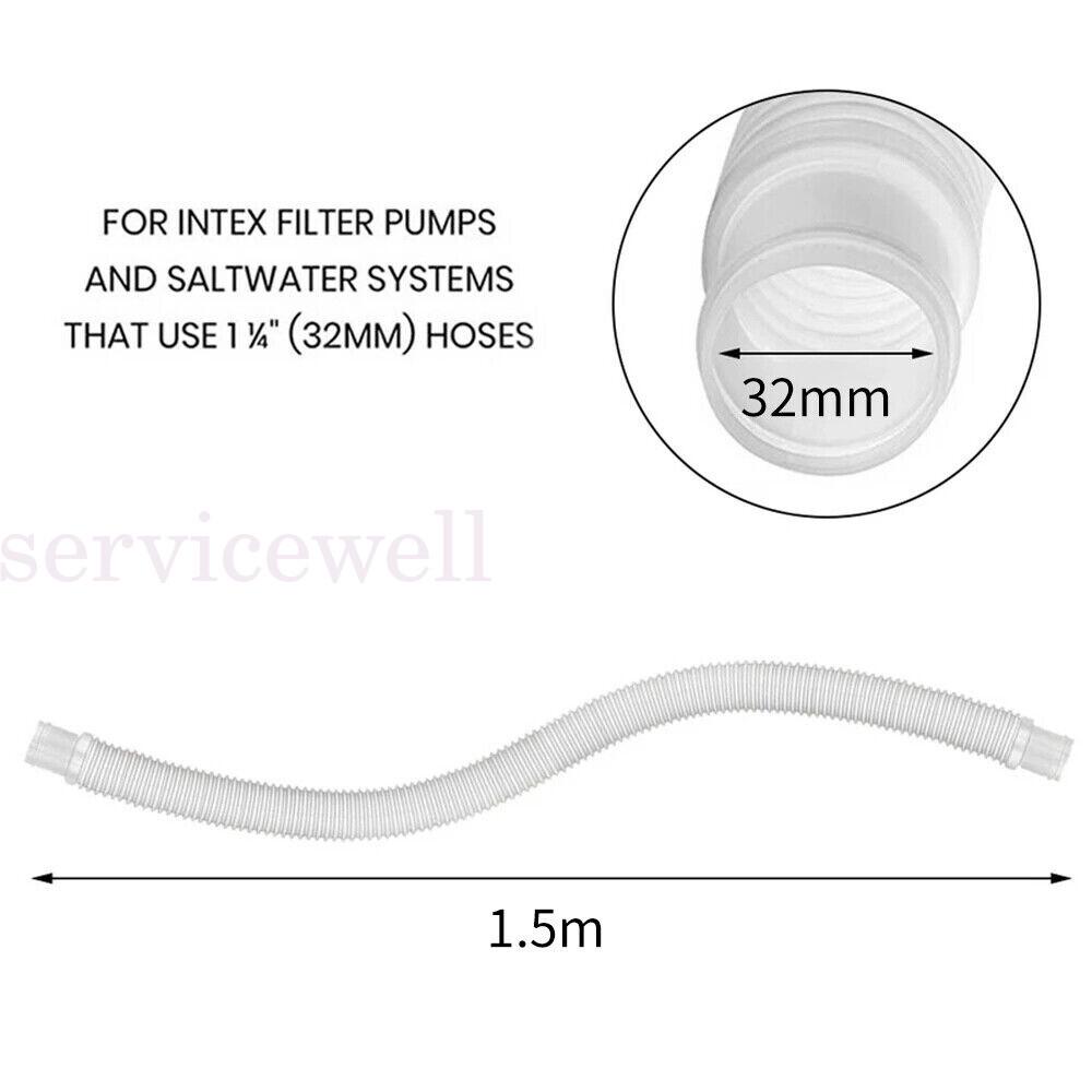 For Intex Accessories Hose 32mm Swimming Pool Pipe 1.5m For Pump/Filter/Heater - Image 2