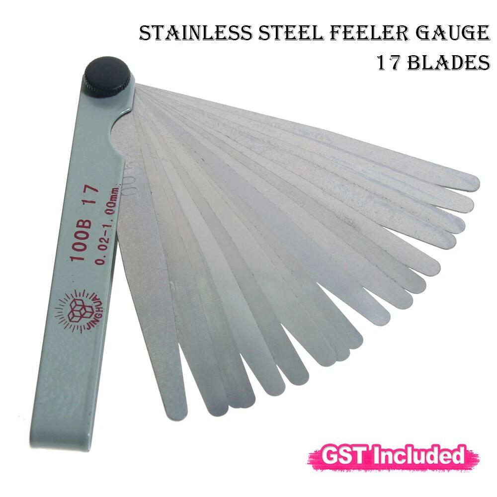 Gap Filler Measure Layout Tool 17 Blade Thickness Tappet Valve Feeler Gauge Set