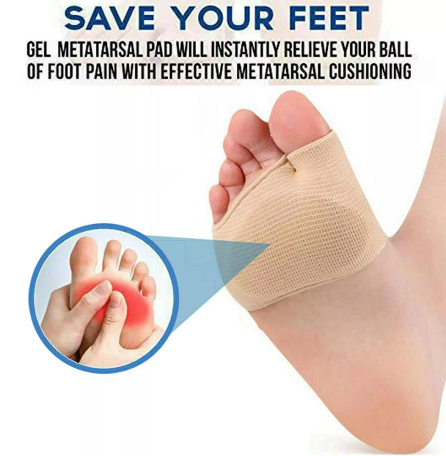 Gel Metatarsal Pads Toe Shoe Insole Sleeve Cushion Ball Of Forefoot Pain Relief - Image 3